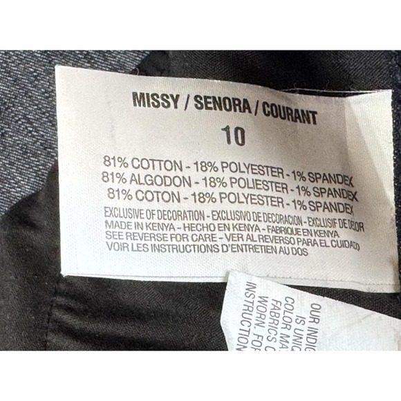 Gloria Vanderbilt Capri Pants Womens 10 Blue Jordyn Embroidered Pockets Mid Rise - Picture 11 of 16